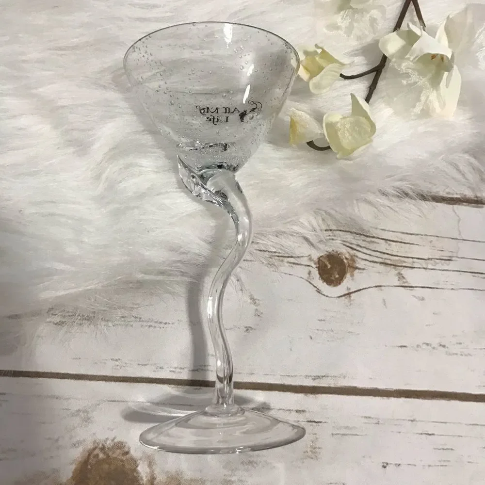 All My Life Stemmed Bubble Glass Martini‎ Glass